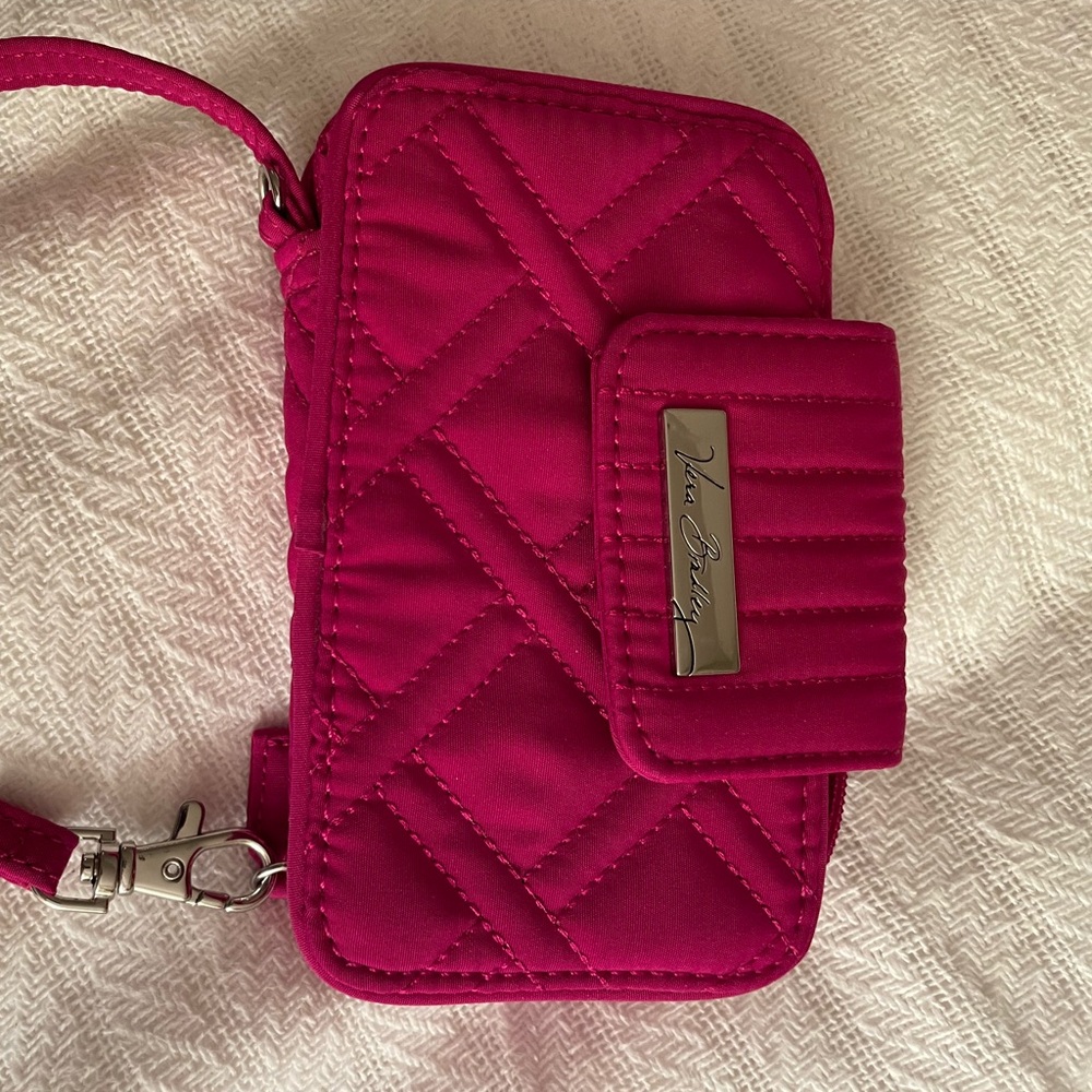 Vera Bradley Pink Quilted Wristlet - Picture 1 of 7